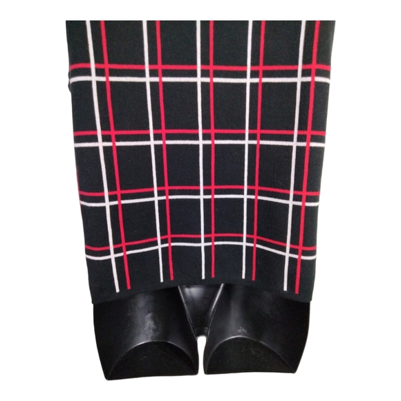 Liz Baker Sz Medium Black red white and Gold button down cotton sweater vest - Picture 13 of 13